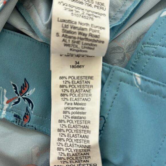 Oakley B1B Rc 19" Boardshort Aviator Tropical Palms Blue Size 34 Pocket Beach - Picture 12 of 12